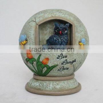 New Garden Decoration Resin Sphere Round solar light