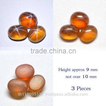 123.3 Ct Orange Star Sapphire 6 Rays Lab Created Stone