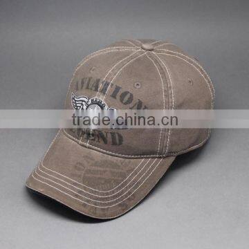 WASHED EMBROIDERY BASEBALL CAP