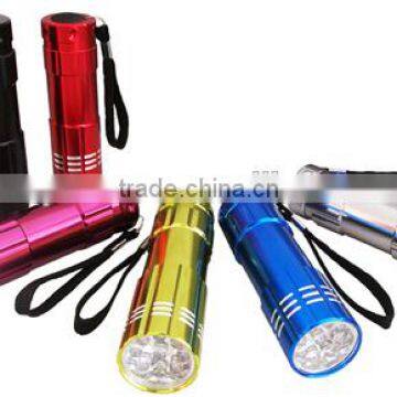 TE053 Aluminum fashion new design 9 led flashlight