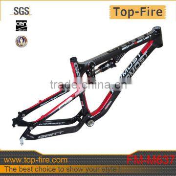 Newest Fashionable style MTB frame full suspension carbon mountain bike frame,UD glossy with logo TOPMOST on frame