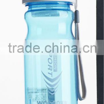 plastic sport drinking water bottle