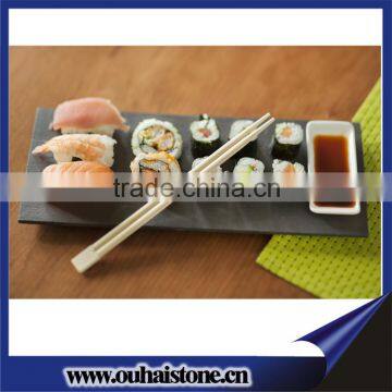 Natural black slate stone rectangular dinner plate SLATE PLATE