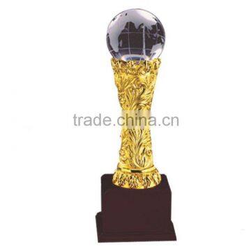 Gold Plated Globe Victory Resin Sport Victory Trophy