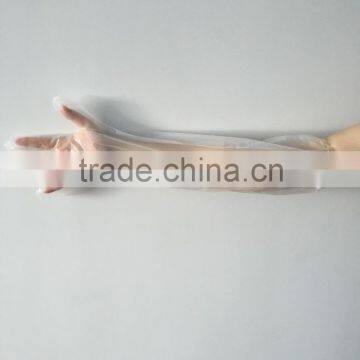 disposable sleeved elbow length long cpe gloves