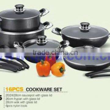 bright international aluminum Non stick cookware set