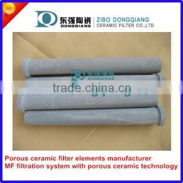 porous ceramic filter tube for filtration of chemical liquid
