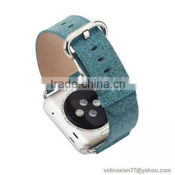 Green Watch Band Genuine Leather Strap Wrist Band Replacement for Apple IWatch 38 42mm photo-4