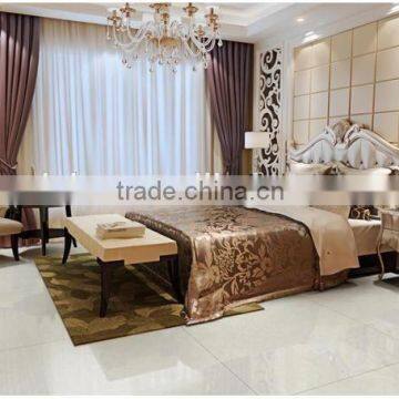 White Black Shiny Floor Vitrified Kitchen Porcelain Tile photo-6
