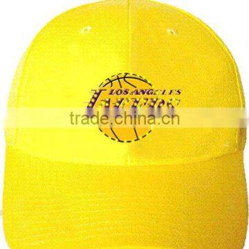 novelty embroidery led blinking fiber optic yellow golf cap