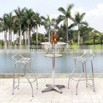 Xavier vintage bar chair and stainless steel table