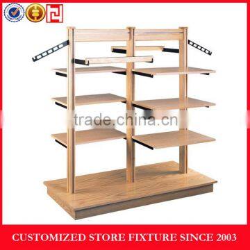 Customized multifunction wood clothes display stand