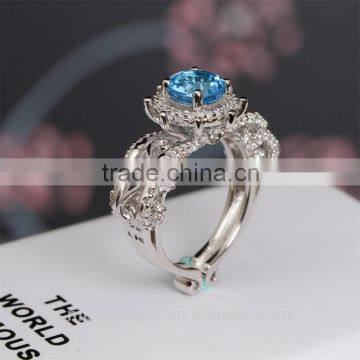 Hot Sale Jewellery Set 18K Gold Plated 925 Sterling Silver Precious Natural Garnet and Topaz Gemstone Pendant Ring Jewelry Set photo-6