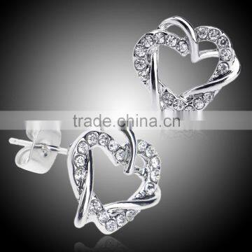 fashion silver jhumka earring designs new model heart earrings screw back