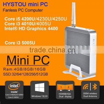 Hottest Wholesale New product 2016 fanless mini PC i3 4005u embedded Intel NUC Box desktop Computer cheap price