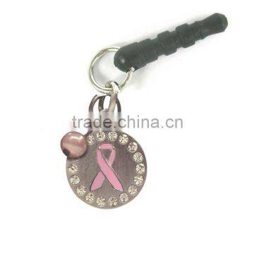 Wholesale fashion rhinestone lucky earphone jack dust plug stopper, designed by charis,various design