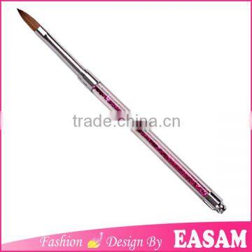 easam hot circle acrylic nail brush with red glitter powder in it