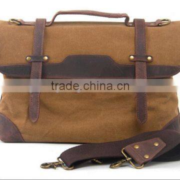 Vintage Canvas Leather Messengers Bag For Men