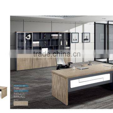 T Shape Melamine Laminated Luxury Open Space Market Wood and Steel Office Manager Desk photo-3