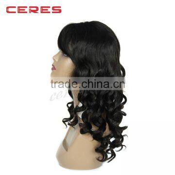 Gorgeous Long Length and High Density Brazilian Virgin Remy Full Lace Human Hair Wig With Noble French Curl