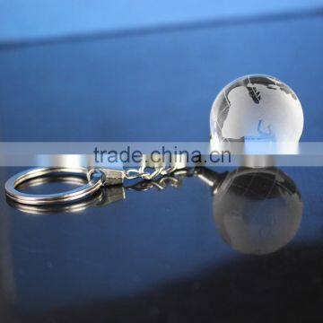 Glass Earth Ball Keyring Crystal Globe Keychain Quality Choice photo-2