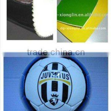 Xionglin soccer ball making materials thermoplastic Polyurethane TPU film with EVA and cloth