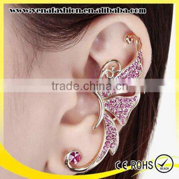 instock butterfly design cheap no piercing animal ear cuff