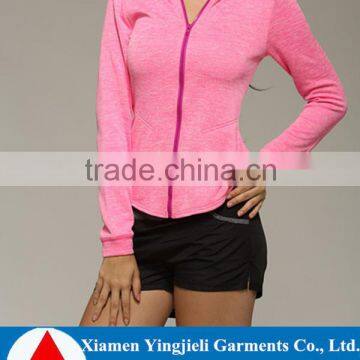 100% polyester stretchable hot custom women yoga jackets