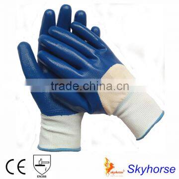 Polyester Shell nitrile gloves western work equipment