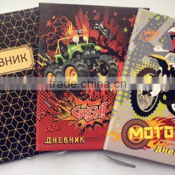 A5 PU leather 4c printing cover school diary notebook
