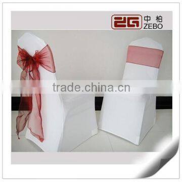 High Quality Elegant Wedding Used Fancy Organza Chair Sashes in Guangzhou