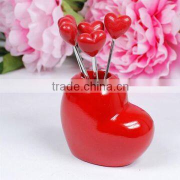 Heart Wedding Favors Tableware Fruit Forks