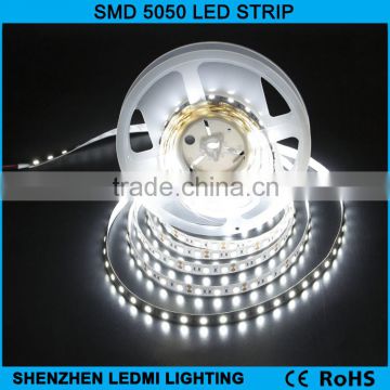 High quality SMD 5050 led strip light 60leds/m IP20 cool white 6000k