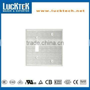 Combination 2 Gang-Blank and Toggles Metal Wall plates