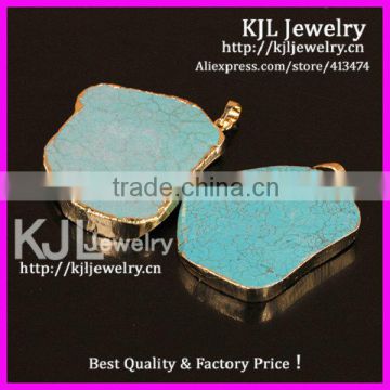 GZKJL-CT0277 Newest Natural semi stone Chrysoprase Jade green color druzy Australia Aventurine Stone pendant