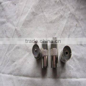 HIGH QULITY TV CONNECTOR MALE TO FEMALE ,TV PLUG AND JACK CONNECTOR
