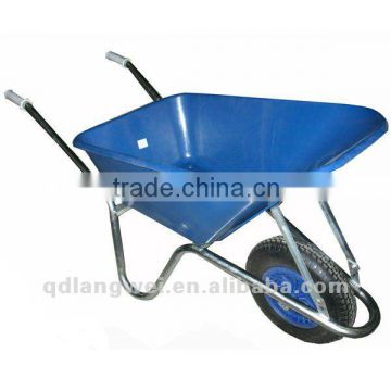 5 CU.FT garden galvanised chassis Polypropylene tray wheelbarrow