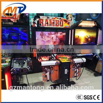 Hot Sale Electronic Coin Operated Simulator 55 LCD RAMBO Arcade Shooting Gun Game Machine with high quality