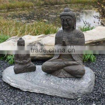 antiqued limestone buddha