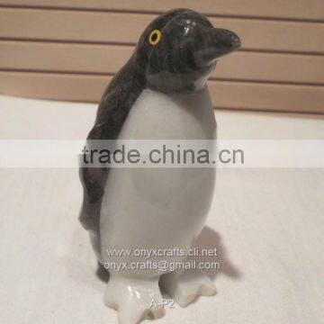 Marble Penguin Figurines