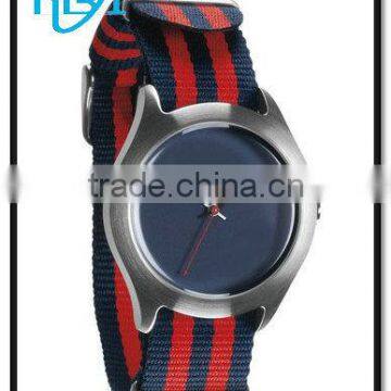 Crazy selling Japanese movt fabric band interchangeable strap colorful nylon watch