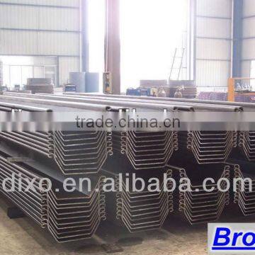 u type hot rolled steel sheet pile for wall paneling