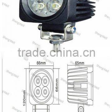 12W 9-32v IP67 Epistar led work light ShengWell auto12month warranty car led work light 12w off road led work light