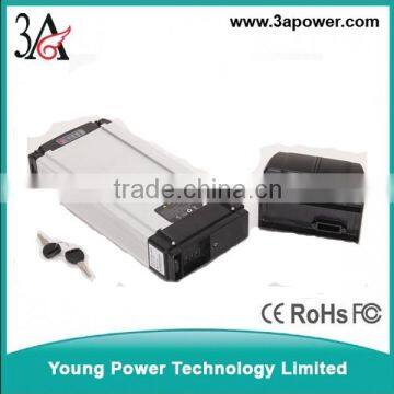 ebike battery packs 36v 10ah li-ion battery rear carriver model with bms and charger