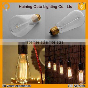 Home decoration lighting edison style bulb, vertical filament light bulb