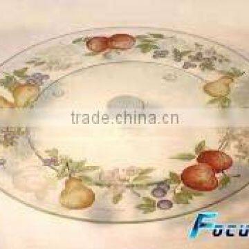 rotating round high quality tempered glass lazy susan turntable