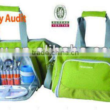 Fodable carry picnic cooler bag for 2 people