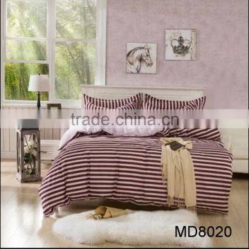 super soft microfiber print strip design bedding set