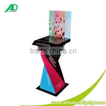 high quality 4 colour CMYK print POP up Display Shelves For Lipstick ,Mac Cosmetic Floor Display Shelf