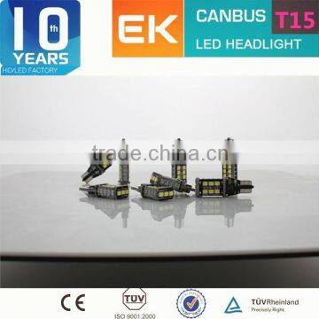 2014 EK new design T15 LED for Back-up light12V 24V Led Auto Light canbus led